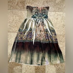 Cristinalove: (Large) Bohemian Strapless Maxi Dress Like New